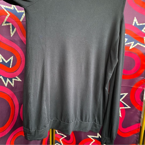 Lauren Moshi Crystal Love Cutout Cold Shoulder Long Sleeve Top Modal Embellished - Picture 14 of 14